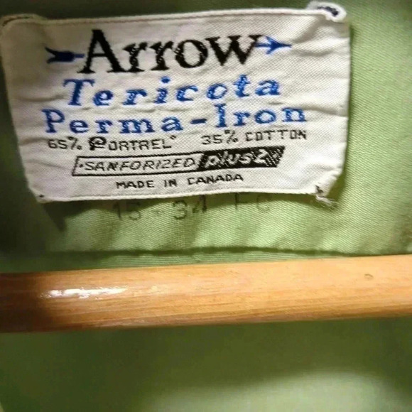 Lime Green 1960's Men's  Shirt - Picture 4 of 8